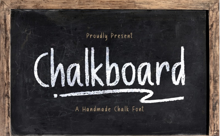 Chalk Board - A Handmade Back to School Font
